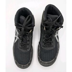 Asics Wrestling Shoes Mens Size 7 Black White Matflex 6 Grappling 1081A021